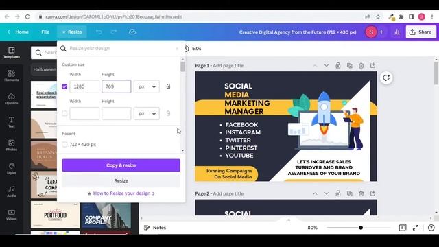 How to Resize Image in Canva || Resize Page || Canva Tutorial смотреть онлайн