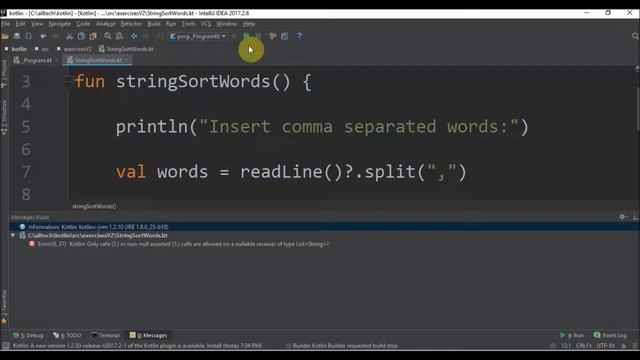 string sort words in kotlin смотреть онлайн