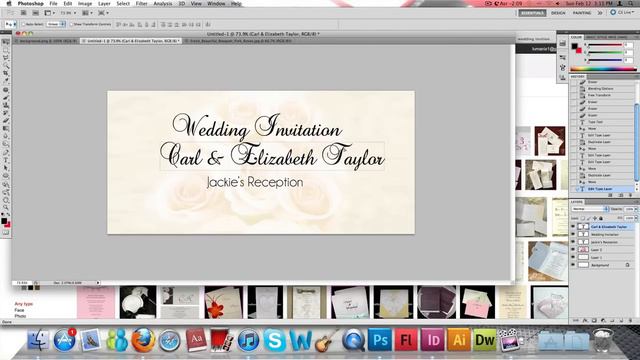 How to make a Wedding Invitation Card usng Photoshop смотреть онлайн