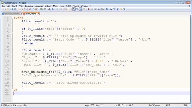 PHP - How to Upload a File to Your PHP Web Server - HTML Form and PHP Script Tutorial.avi смотреть онлайн