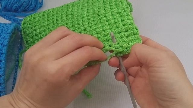 Как вязать идеально ровные галочки крючком, без наискость. Для полиэфирного шнура и трикотажной пря смотреть онлайн