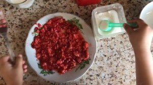 Готовим клубничный йогурт(strawberry yogurt)
