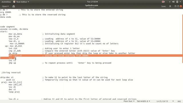 Basics of 8086 microprocessors programming | String palindrome assembly level code смотреть онлайн