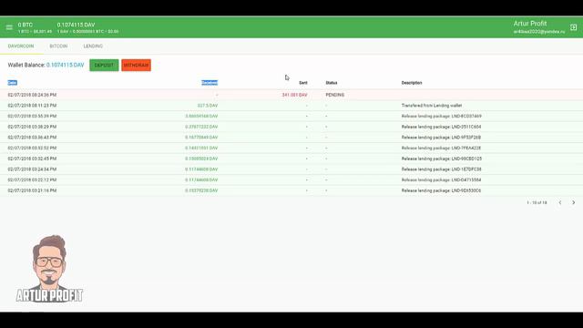 LENDING DAVOR COIN SCAM | ДАВОР КОИН СКАМ | ЧТО ДЕЛАТЬ С МОНЕТАМИ DAVOR? | #ArturProfit смотреть онлайн