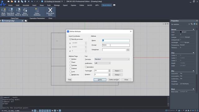 ZWCAD How To Block Attribute Tutorial смотреть онлайн