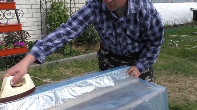Виноград .Спайка пленки на теплицу. смотреть онлайн