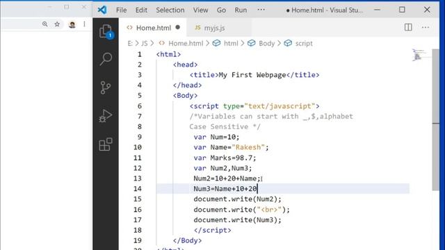 #4 JavaScript Tutorial in Hindi: Variables and its use смотреть онлайн