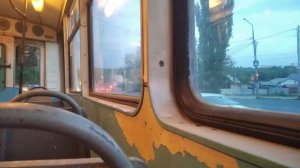 Поездка на трамвае 71-605 (КТМ-5М3) 1222 по маршруту 11. Город Саратов