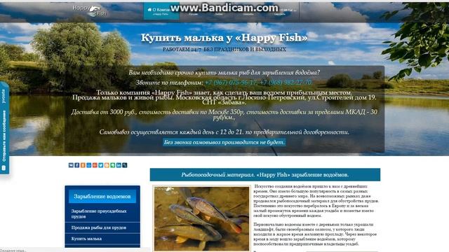 «Happy Fish» зарыбление водоёмов смотреть онлайн