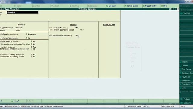 Tally Add On : Print Previous Balance in Receipt in Tally.ERP9 software. смотреть онлайн