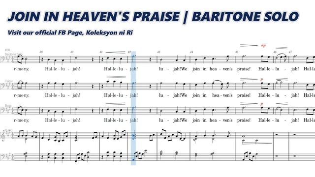 Join In Heaven's Praise | Baritone Solo | Piano смотреть онлайн