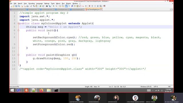 Using Applet: set Background & Foreground, getParameter() method смотреть онлайн