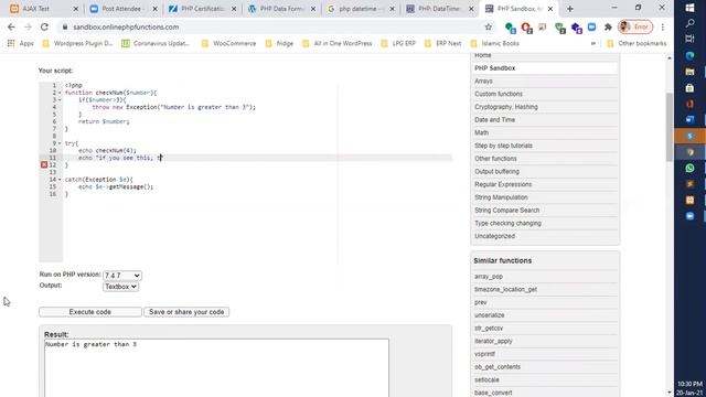 PHP Exception Handling and Date and Time смотреть онлайн