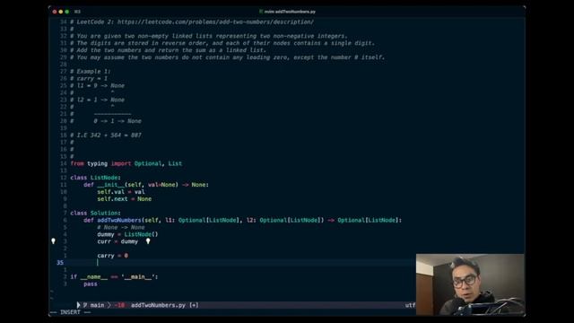 Add Two Number | Sumar 2 Linked Lists | Leetcode | Python | Contenido en Español смотреть онлайн