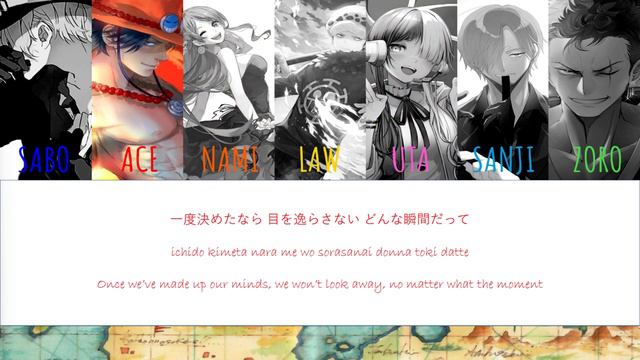 Wake Up | One Piece Op 17 | Color Coded Lyric Video [OP Characters] смотреть онлайн