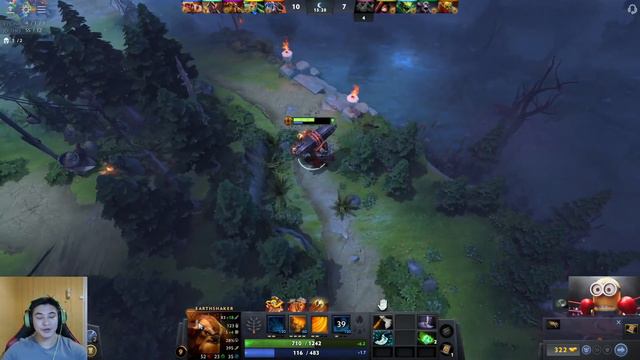 Dota 2 Earthshaker выносит вперед ногами