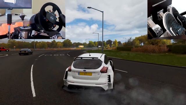 Forza Horizon 4 Ford Focus Gymkhana (Steering Wheel Gameplay) смотреть онлайн