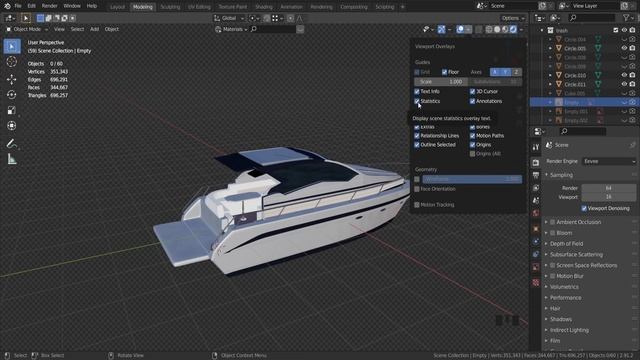 Where To Find Poly Count Statistics In Blender? | How do I show Polycount in blender? смотреть онлайн