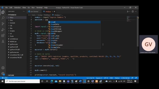 Envío de datos Python hacia base de datos MYSQL смотреть онлайн