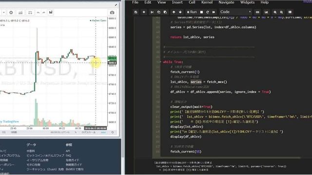 PythonからBitMEX API(CCXT)を使ってリアルタイムにロウソク(OHLC)データを取得(fetch ohlcv) смотреть онлайн
