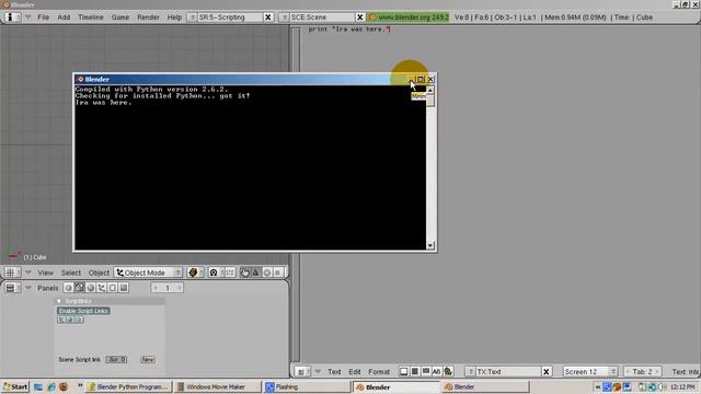Ira Krakow's Python Scripting Setup Blender 2.49b Tutorial смотреть онлайн