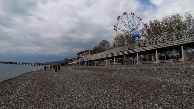 Центральный пляж и причал! 29.04.2021. +19?ЛАЗАРЕВСКОЕ СЕГОДНЯ?СОЧИ.