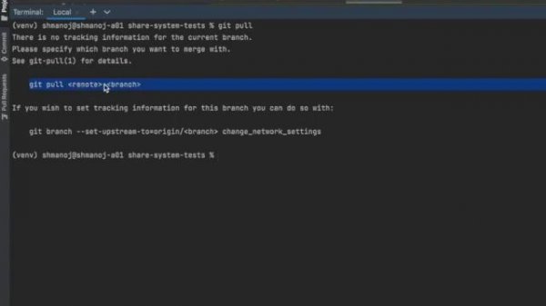 git pull | There is no tracking information for the current branch [SOLVED]
