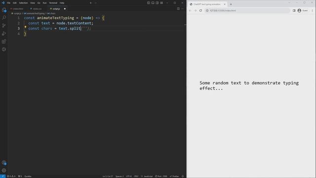 ChatGPT Text Typing Effect Animation using HTML, CSS & JavaScript смотреть онлайн