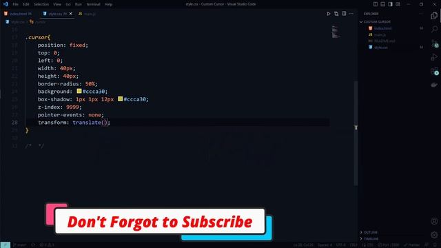 Create Custom Cursor using HTML, CSS, & JavaScript смотреть онлайн