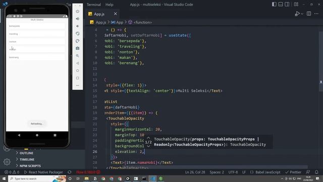 Membuat Multi Seleksi di React Native смотреть онлайн