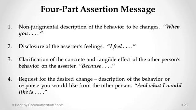 The Four Part Assertion Message смотреть онлайн