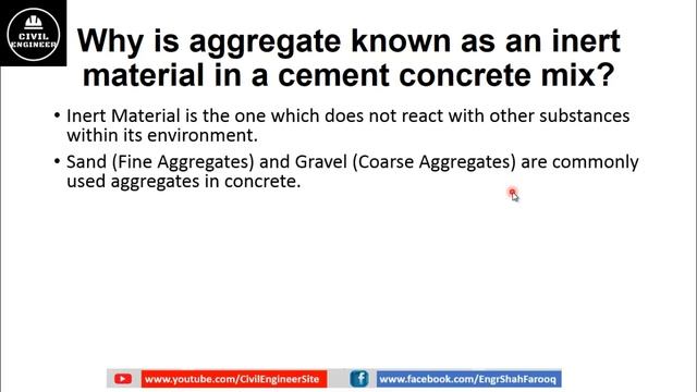 Why AGGREGATES are known as Inert Materials in a Cement Concrete Mix? | Inert Materials in Concrete смотреть онлайн