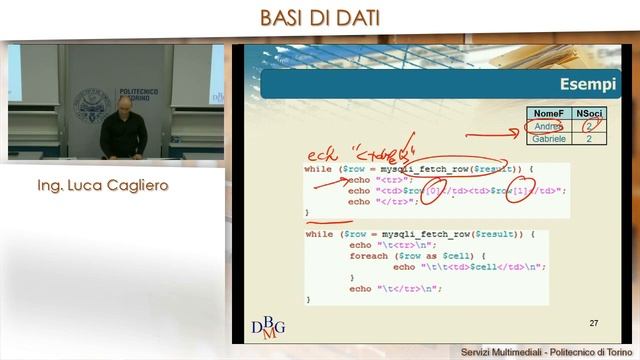 24 Esercitazione Call Level Interface, MySQL per PHP Esercitazione su MySQL, HTML e PHP смотреть онлайн