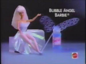1995 Реклама куклы Барби Маттел Ангел с пузырьками Mattel Bubble Аngel Barbie