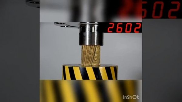 Гедравлический прес против самого твёрдого дерева