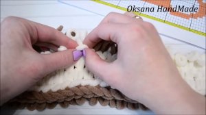 Alize Puffy More. ПЛЕД двусторонний, вязание без спиц и крючка. Мастер класс.