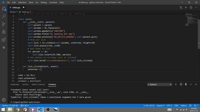 Tkinter 05 Listbox смотреть онлайн