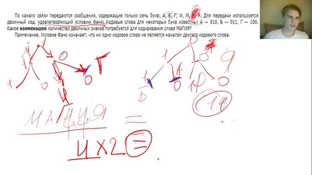 Кодирование информации, задание 5, ЕГЭ информатика часть 2 смотреть онлайн
