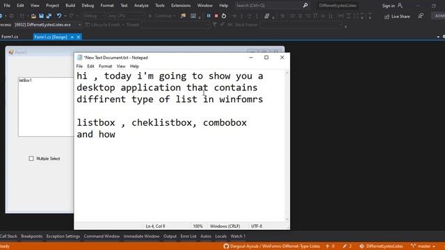 WinForms C# Different Type List(ListBox, CheckedListBox, ComboBox) смотреть онлайн