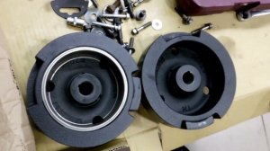 Установка комплекта генераторных катушек и маховика на лодочный мотор Tohatsu MFS-6B