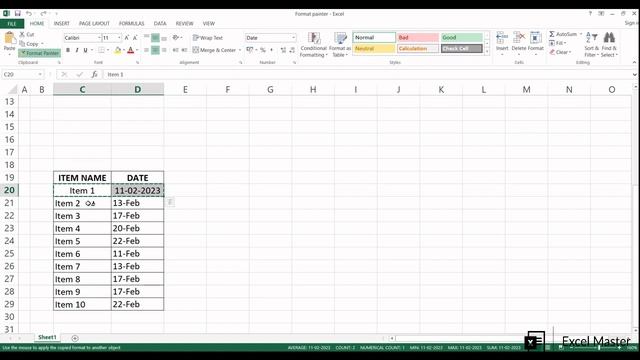How Format painter saves Time ??? By EXCEL MASTER смотреть онлайн