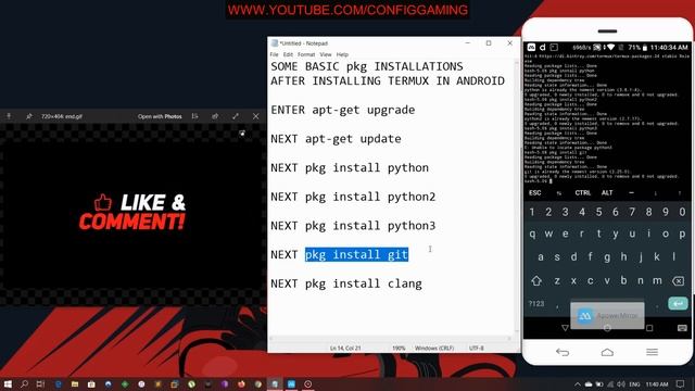 Installing some main packages of Termux смотреть онлайн
