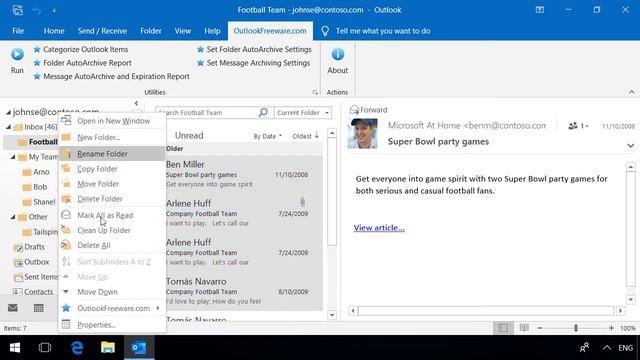 Set Outlook Message AutoArchive Settings смотреть онлайн