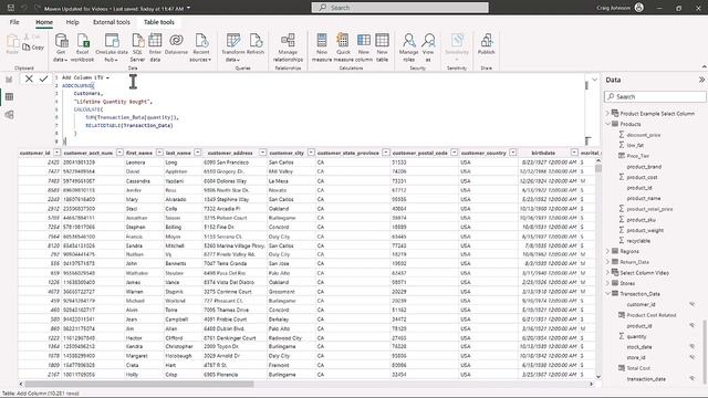 Lear Dax Add Columns смотреть онлайн