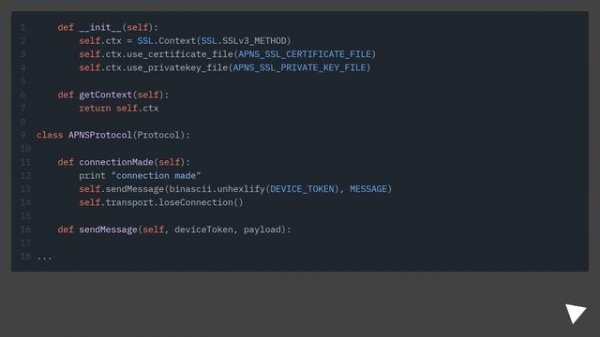Connecting to APNS for iPhone Using Python