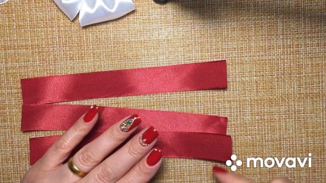 Резинка на пучок Канзаш/Цветы из лен /Шикарная резинка смотреть онлайн