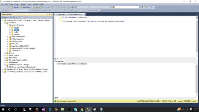 How to Create Database in SQL Server By using TSQL or GUI -SQL Server/ T-SQL Tutorial Part 24 смотреть онлайн