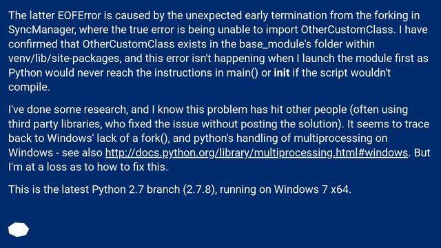 Python, Windows, and Multiprocessing смотреть онлайн