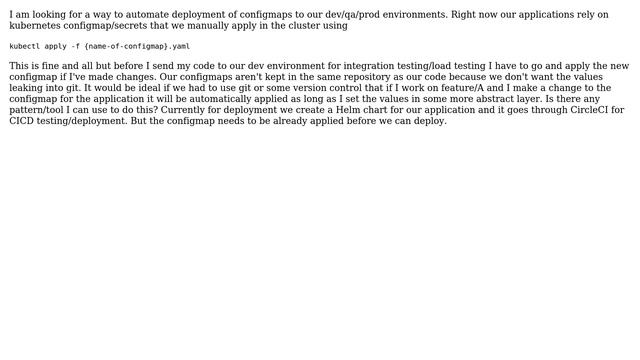 How to manage kubernetes configmap values in version control across environments? смотреть онлайн