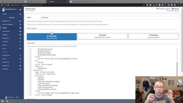 BookStack Installed on Docker and Portainer